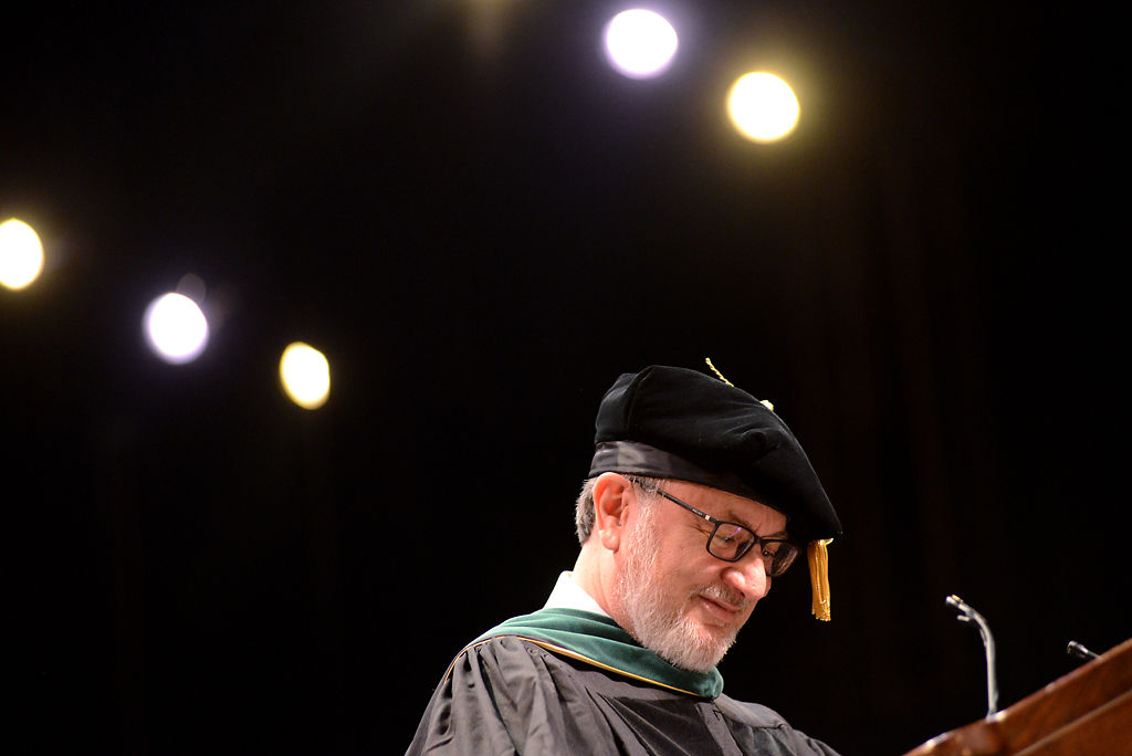 Steven Zweig, Interim Dean of the MU Medical School, smiles as he gives his opening remarks